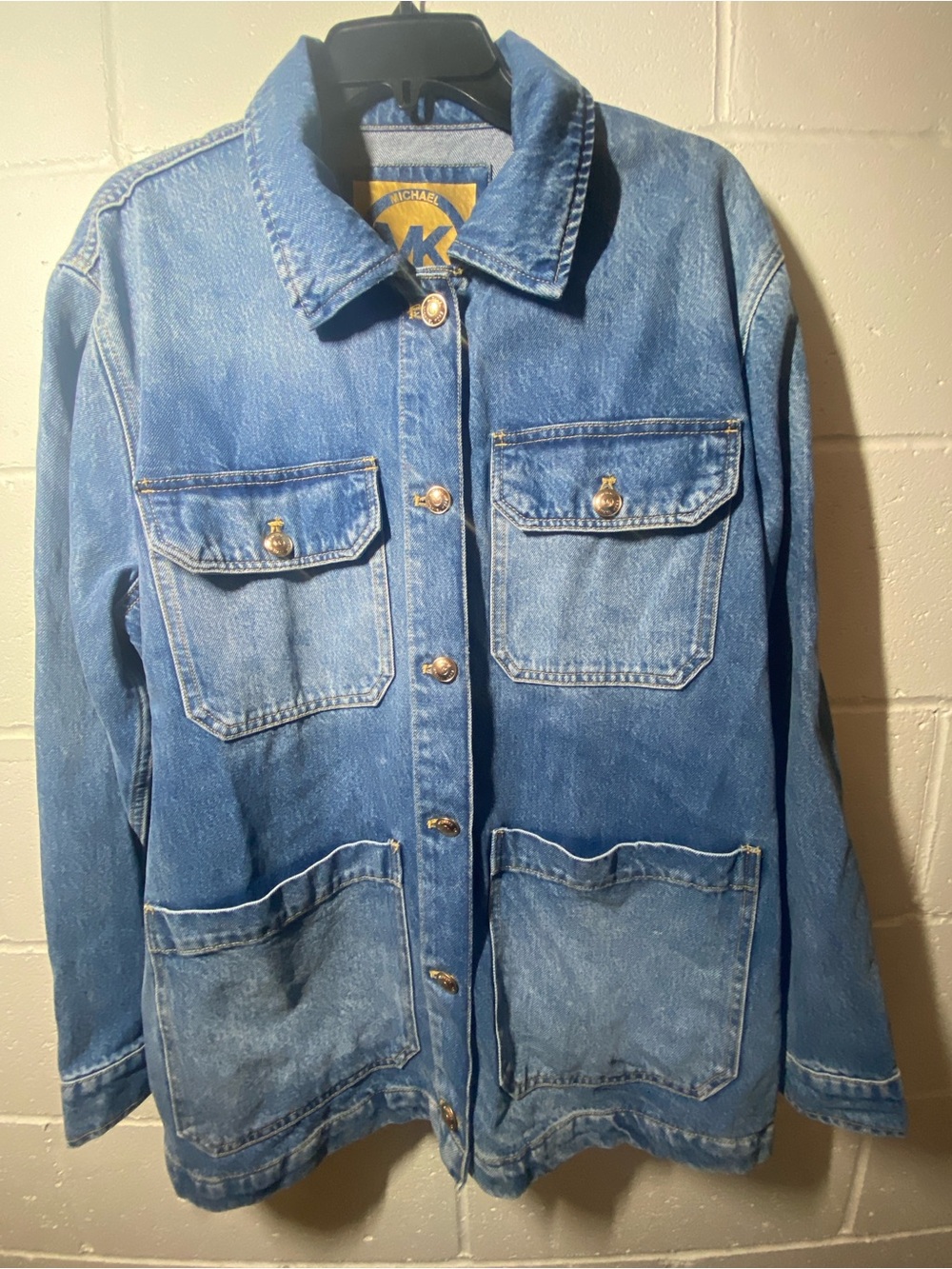 Michael Kors Blue Denim Utility Jacket